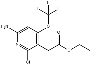 Ethyl 6-amino-2-chloro-4-(trifluoromethoxy)pyridine-3-acetate Structure