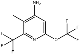 4-Amino-3-methyl-6-(trifluoromethoxy)-2-(trifluoromethyl)pyridine Structure