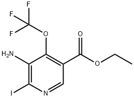 Ethyl 3-amino-2-iodo-4-(trifluoromethoxy)pyridine-5-carboxylate Structure