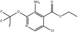 Ethyl 3-amino-5-chloro-2-(trifluoromethoxy)pyridine-4-carboxylate Structure