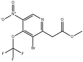 Methyl 3-bromo-5-nitro-4-(trifluoromethoxy)pyridine-2-acetate Structure