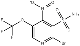 2-Bromo-4-nitro-5-(trifluoromethoxy)pyridine-3-sulfonamide Structure