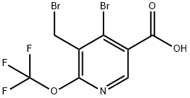 4-Bromo-3-(bromomethyl)-2-(trifluoromethoxy)pyridine-5-carboxylic acid Structure