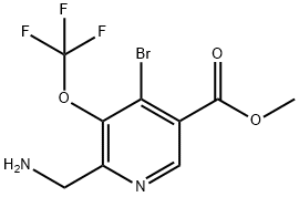 Methyl 2-(aminomethyl)-4-bromo-3-(trifluoromethoxy)pyridine-5-carboxylate Structure