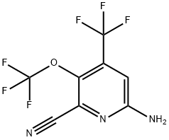 6-Amino-2-cyano-3-(trifluoromethoxy)-4-(trifluoromethyl)pyridine Structure