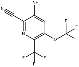 3-Amino-2-cyano-5-(trifluoromethoxy)-6-(trifluoromethyl)pyridine Structure