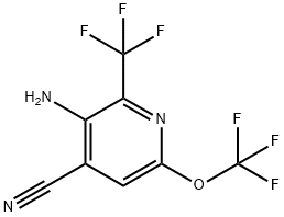 3-Amino-4-cyano-6-(trifluoromethoxy)-2-(trifluoromethyl)pyridine Structure