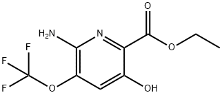 Ethyl 2-amino-5-hydroxy-3-(trifluoromethoxy)pyridine-6-carboxylate Structure