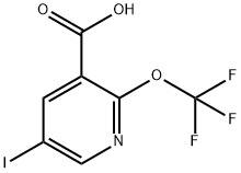 5-Iodo-2-(trifluoromethoxy)pyridine-3-carboxylic acid Structure