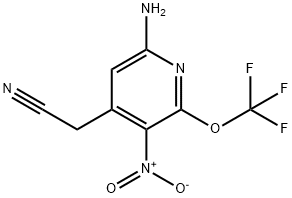 6-Amino-3-nitro-2-(trifluoromethoxy)pyridine-4-acetonitrile Structure