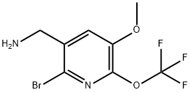 3-(Aminomethyl)-2-bromo-5-methoxy-6-(trifluoromethoxy)pyridine Structure