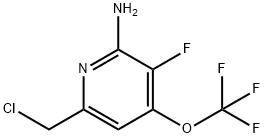 2-Amino-6-(chloromethyl)-3-fluoro-4-(trifluoromethoxy)pyridine Structure