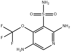 2,5-Diamino-4-(trifluoromethoxy)pyridine-3-sulfonamide Structure