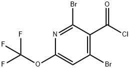 2,4-Dibromo-6-(trifluoromethoxy)pyridine-3-carbonyl chloride Structure