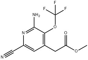 Methyl 2-amino-6-cyano-3-(trifluoromethoxy)pyridine-4-acetate Structure