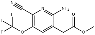 Methyl 2-amino-6-cyano-5-(trifluoromethoxy)pyridine-3-acetate Structure