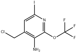 3-Amino-4-(chloromethyl)-6-iodo-2-(trifluoromethoxy)pyridine Structure