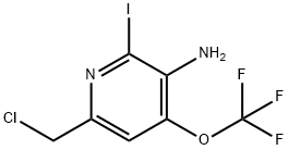 3-Amino-6-(chloromethyl)-2-iodo-4-(trifluoromethoxy)pyridine Structure