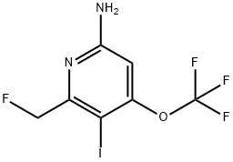 6-Amino-2-(fluoromethyl)-3-iodo-4-(trifluoromethoxy)pyridine Structure