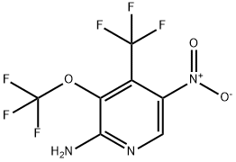 2-Amino-5-nitro-3-(trifluoromethoxy)-4-(trifluoromethyl)pyridine Structure