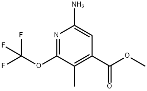 Methyl 6-amino-3-methyl-2-(trifluoromethoxy)pyridine-4-carboxylate Structure