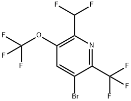 5-Bromo-2-(difluoromethyl)-3-(trifluoromethoxy)-6-(trifluoromethyl)pyridine Structure