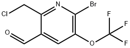 2-Bromo-6-(chloromethyl)-3-(trifluoromethoxy)pyridine-5-carboxaldehyde Structure