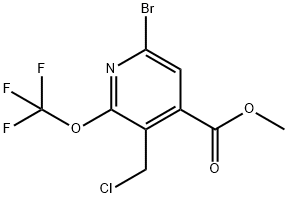 Methyl 6-bromo-3-(chloromethyl)-2-(trifluoromethoxy)pyridine-4-carboxylate Structure