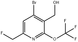 4-Bromo-6-(fluoromethyl)-2-(trifluoromethoxy)pyridine-3-methanol Structure