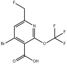 4-Bromo-6-(fluoromethyl)-2-(trifluoromethoxy)pyridine-3-carboxylic acid Structure