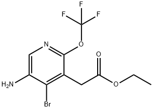 Ethyl 5-amino-4-bromo-2-(trifluoromethoxy)pyridine-3-acetate Structure