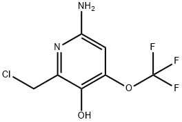 6-Amino-2-(chloromethyl)-3-hydroxy-4-(trifluoromethoxy)pyridine Structure