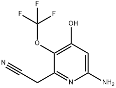 6-Amino-4-hydroxy-3-(trifluoromethoxy)pyridine-2-acetonitrile Structure