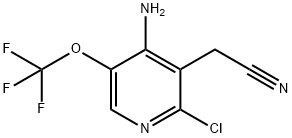 4-Amino-2-chloro-5-(trifluoromethoxy)pyridine-3-acetonitrile Structure