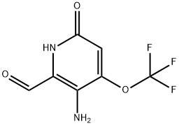 3-Amino-6-hydroxy-4-(trifluoromethoxy)pyridine-2-carboxaldehyde Structure