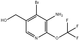 3-Amino-4-bromo-2-(trifluoromethoxy)pyridine-5-methanol Structure