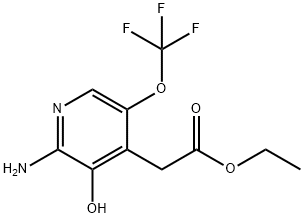 Ethyl 2-amino-3-hydroxy-5-(trifluoromethoxy)pyridine-4-acetate Structure