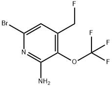 2-Amino-6-bromo-4-(fluoromethyl)-3-(trifluoromethoxy)pyridine Structure