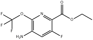 Ethyl 3-amino-5-fluoro-2-(trifluoromethoxy)pyridine-6-carboxylate Structure