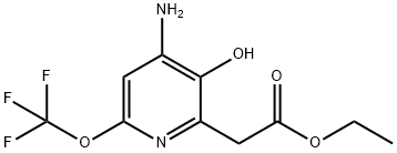 Ethyl 4-amino-3-hydroxy-6-(trifluoromethoxy)pyridine-2-acetate 구조식 이미지