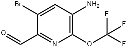 3-Amino-5-bromo-2-(trifluoromethoxy)pyridine-6-carboxaldehyde Structure