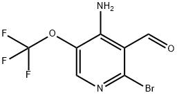 4-Amino-2-bromo-5-(trifluoromethoxy)pyridine-3-carboxaldehyde Structure