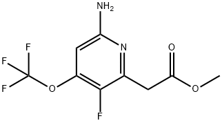 Methyl 6-amino-3-fluoro-4-(trifluoromethoxy)pyridine-2-acetate Structure