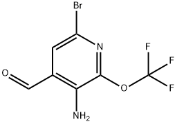 3-Amino-6-bromo-2-(trifluoromethoxy)pyridine-4-carboxaldehyde Structure