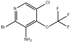 3-Amino-2-bromo-5-chloro-4-(trifluoromethoxy)pyridine Structure