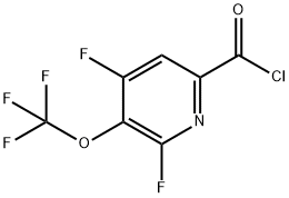 2,4-Difluoro-3-(trifluoromethoxy)pyridine-6-carbonyl chloride Structure