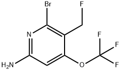 6-Amino-2-bromo-3-(fluoromethyl)-4-(trifluoromethoxy)pyridine Structure