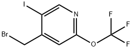 4-(Bromomethyl)-5-iodo-2-(trifluoromethoxy)pyridine Structure