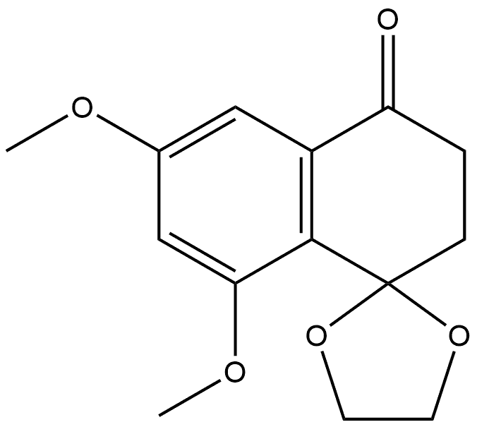 2′,3′-Dihydro-6′,8′-dimethoxyspiro[1,3-dioxolane-2,1′(4′H)-naphthalen]-4′-one Structure