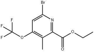 Ethyl 6-bromo-3-methyl-4-(trifluoromethoxy)pyridine-2-carboxylate Structure